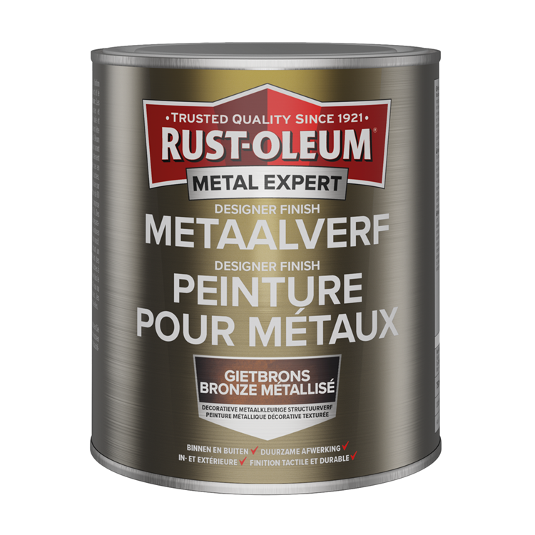 Rust-oleum 1071400 - pintura para metal - bronce fundido - 750m acabado de diseño experto en metal | 1 pieza