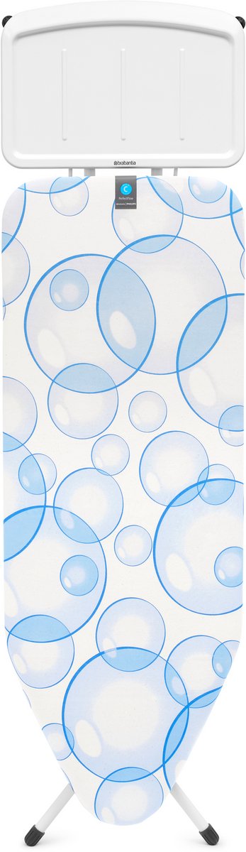 Asse da stiro Brabantia Perfect Flow c - per generatore di vapore - 124 x 45 cm - bolle