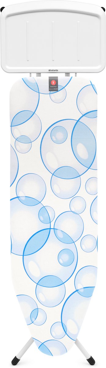 Brabantia perfect flow strijkplank b - voor stoomgenerator - 124 x 38 cm - bubbles