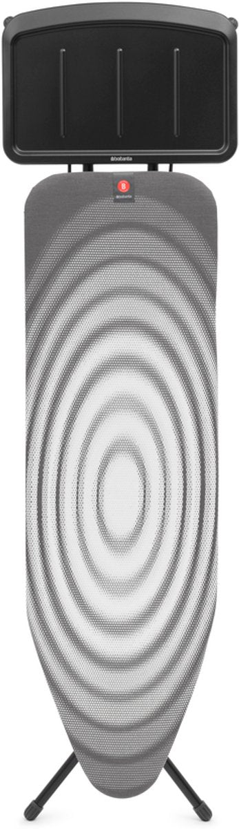 Asse da stiro Brabantia b - per generatore di vapore - 124 x 38 cm - ovale titanio