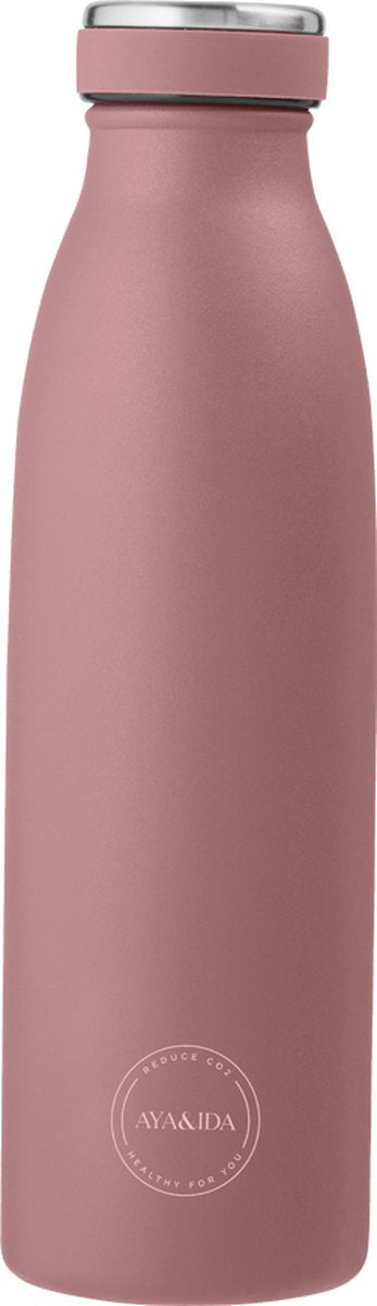 Aya ida - borraccia - thermos - borraccia - 500 ml - rosa cenere