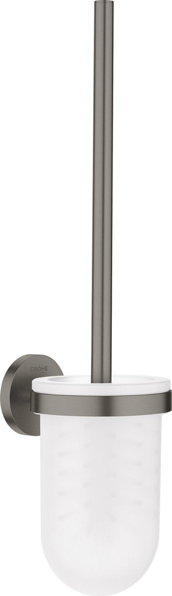 Juego de escobilla para inodoro Grohe Essentials - modelo de pared - cepillado grafito duro (antracita mate)