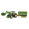 Bruder John Deere 7r 350 con cargador frontal y transporte