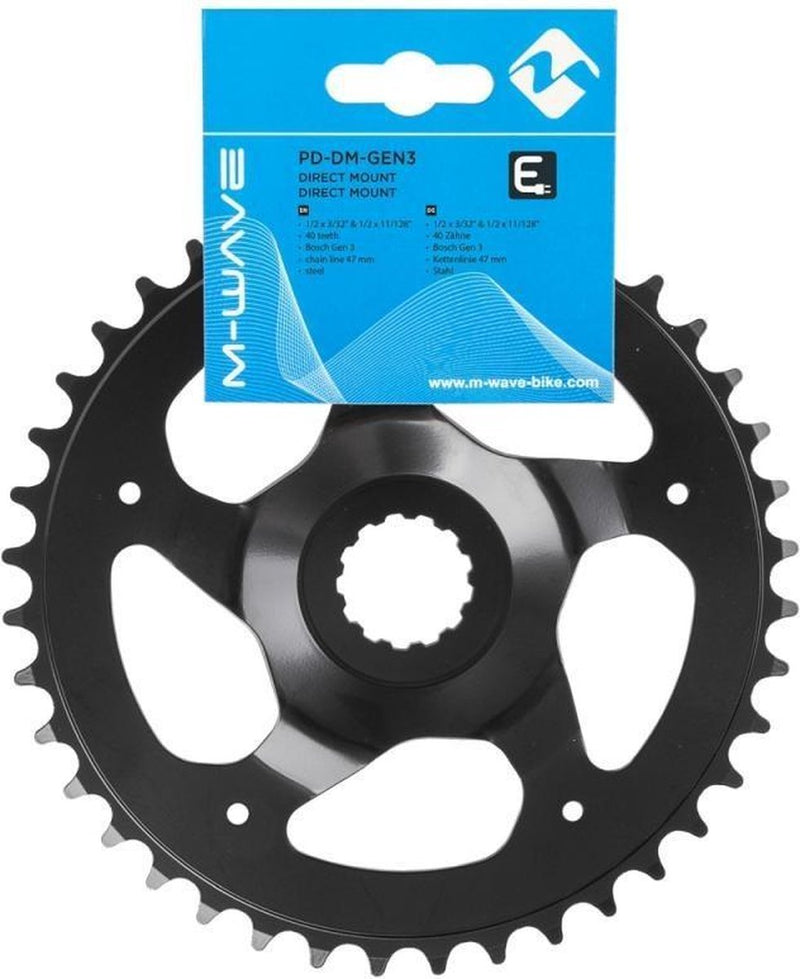 M-wave kettingblad e-bike bosch-3 38t - zwart