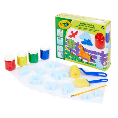 Pintura de set de artesanía de crayola con esponja