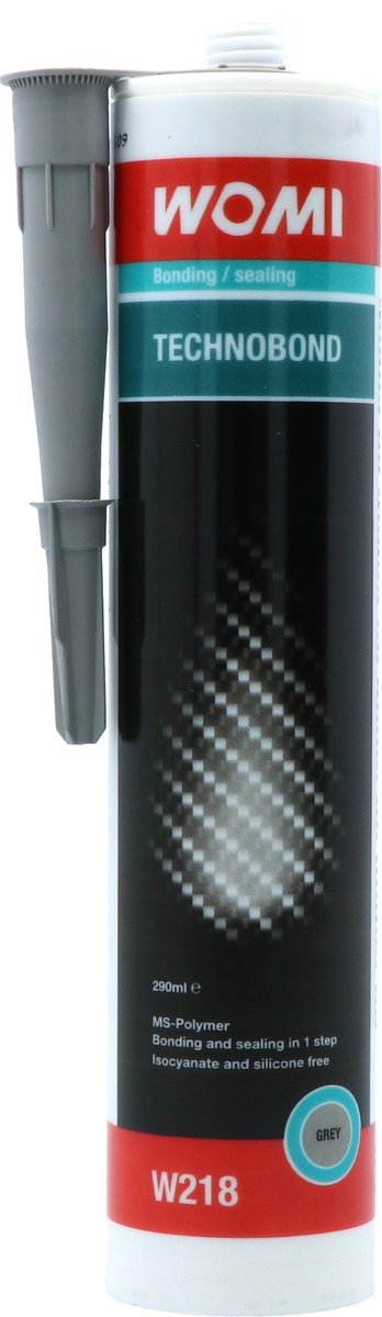 Womi technobond elastische montagelijm grijs – 290 ml – flexibel sterk – multimateriaal – professionele montage- en afdichtingslijm