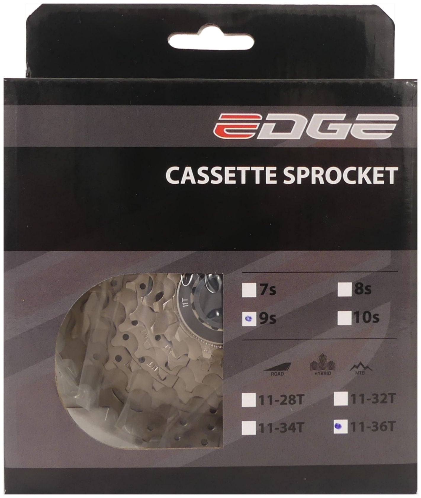 Cassetta Edge 9 velocità CS-M5009 11-36T argento