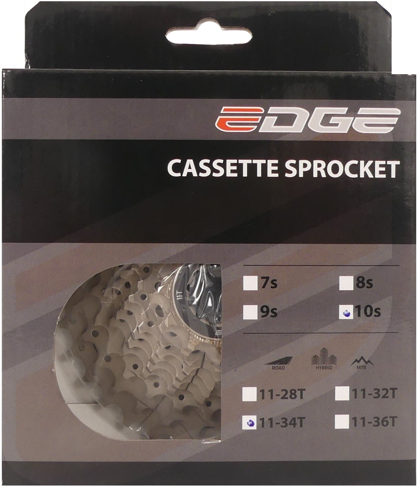 Edge Cassette 10 speed CS-M6010 11-34T zilver