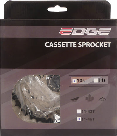 Edge Cassette 10 speed CS-M6010 11-46T -zilver zwart