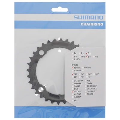 Shimano Chain Top DEORE 9V a 4 ARM Y1LD98080 Black 32T
