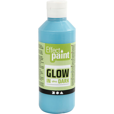 Pintura oscura en la oscuridad - azul claro, 250 ml