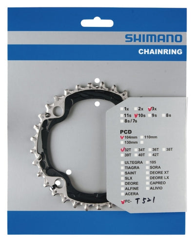 Shimano kettingblad deore 10v 32t y1nl98010 m610 zwart