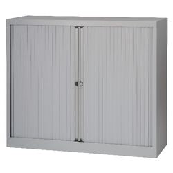 Armario con puerta enrollable soldado bajo acero plástico 120x43x103cm gris