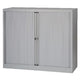 Armadio con porta a rulli saldata in acciaio basso in plastica 120x43x103 cm grigio