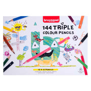Bruynzeel triple kleurpotlodenset, 12x12 kleuren - afbeelding 5