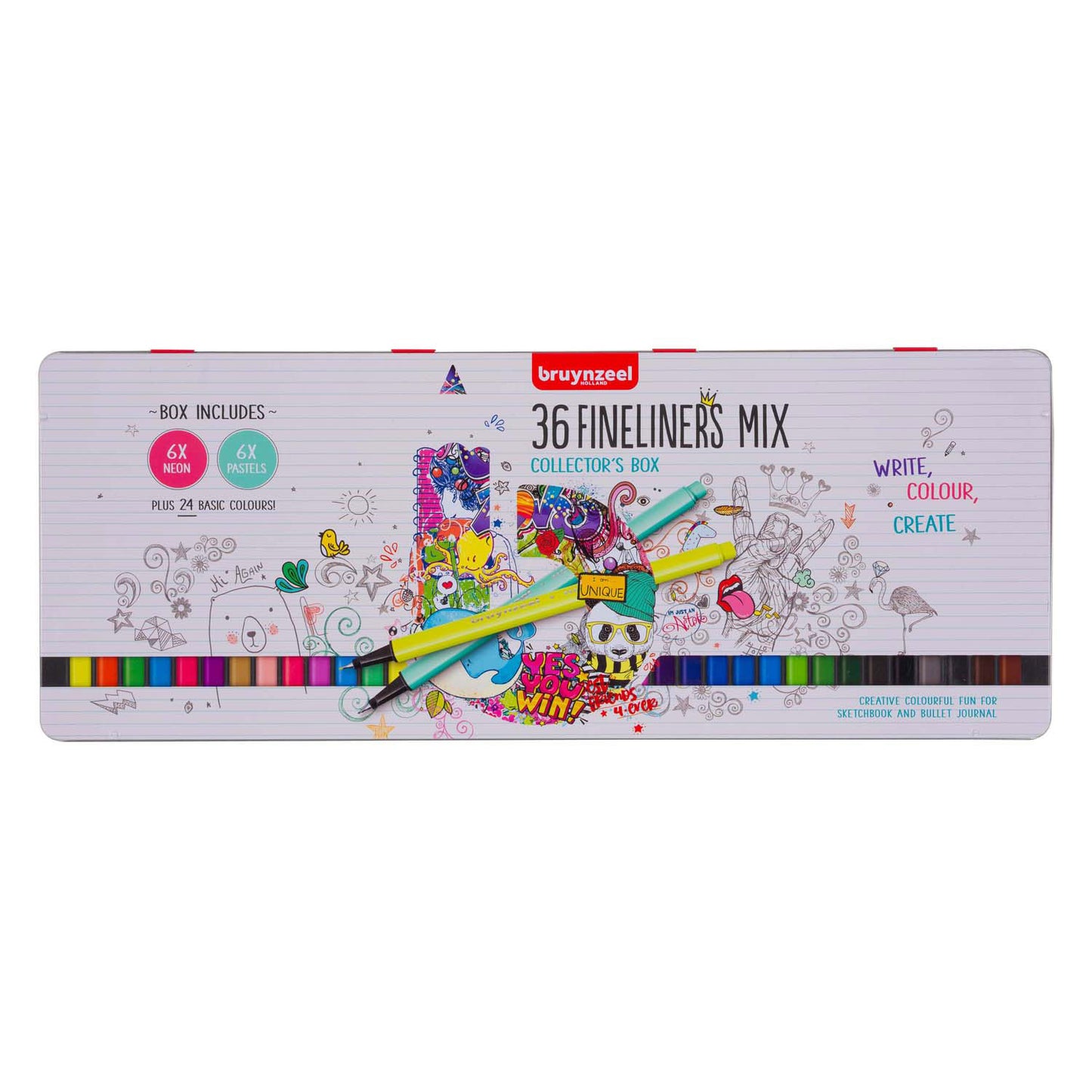 Bruynzeel fineliner set 36 colori