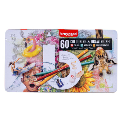 Disegno Bruynzeel e set di colori artisti creativi Blik 60st