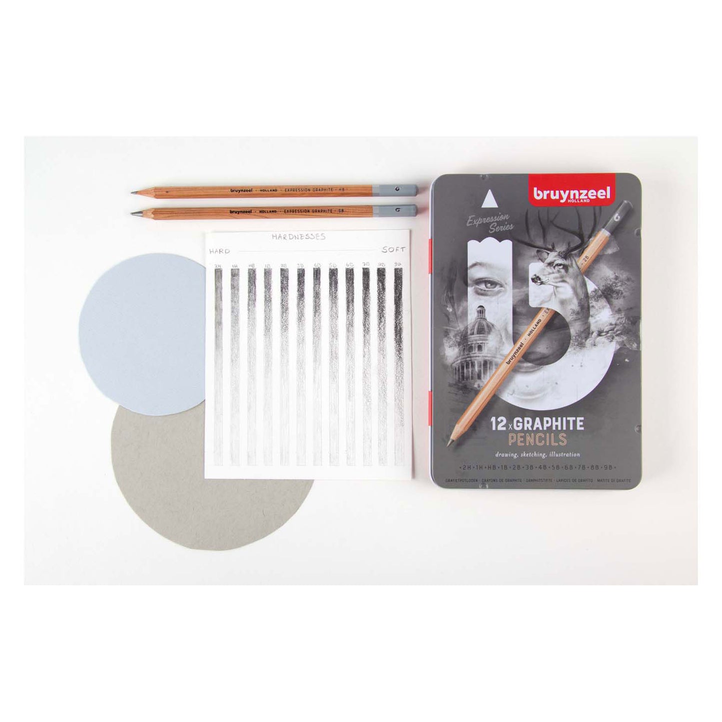 Bruynzeel Expression Graphite Pencils Blik 12