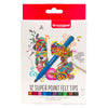 Bruynzeel Super Point FeltStiftTtet, 12 colori