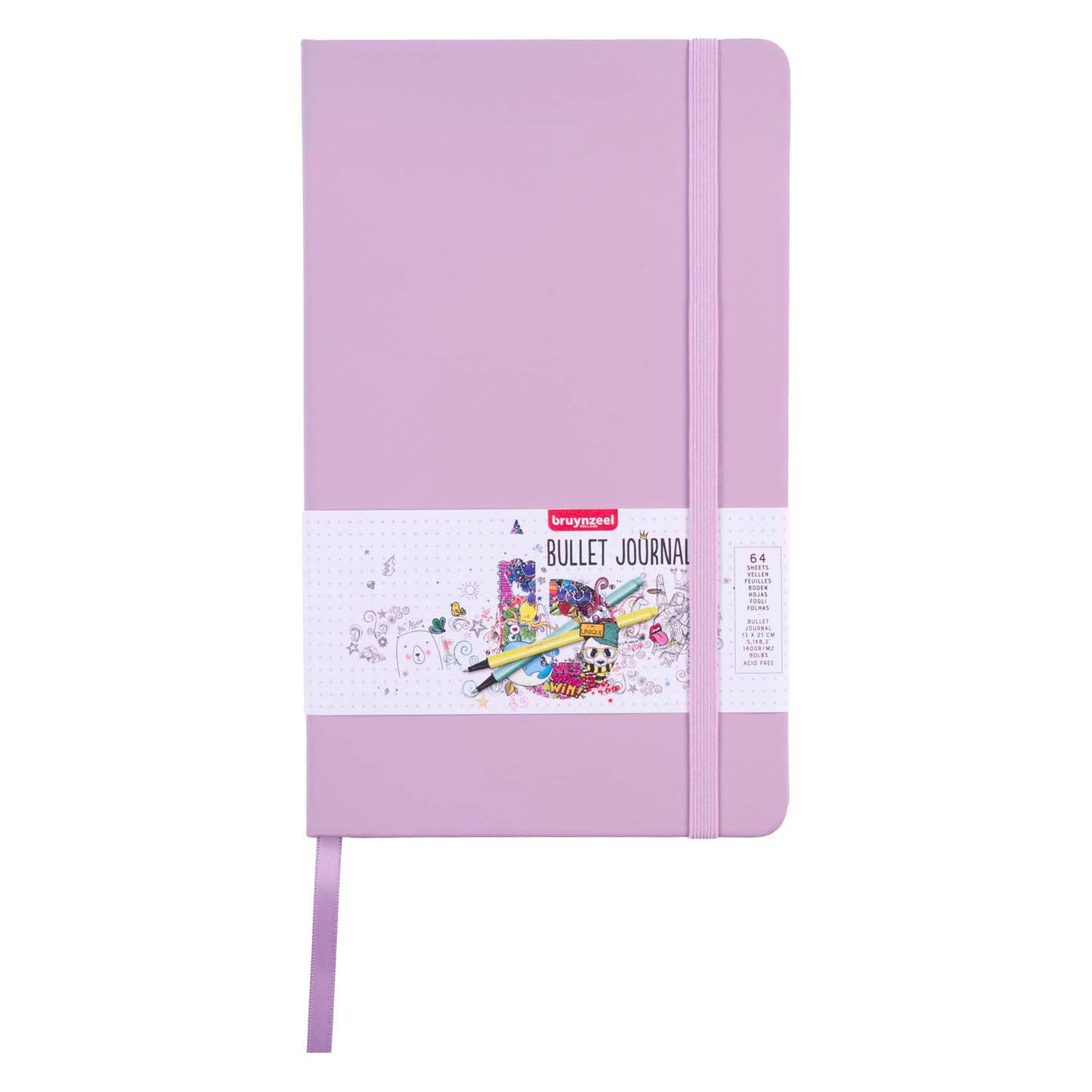 Bruinzeel Bullet Journal Lila, 13x21cm, 140 g M 64 fogli