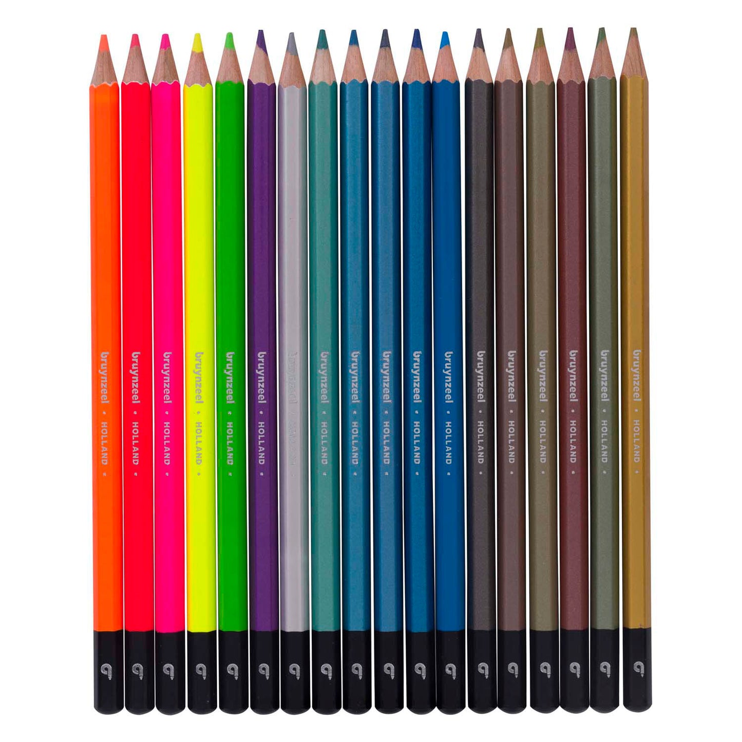 Le matite colorate Bruynzeel sembrano neon metallico, 18 colori