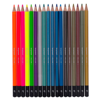 Le matite colorate Bruynzeel sembrano neon metallico, 18 colori