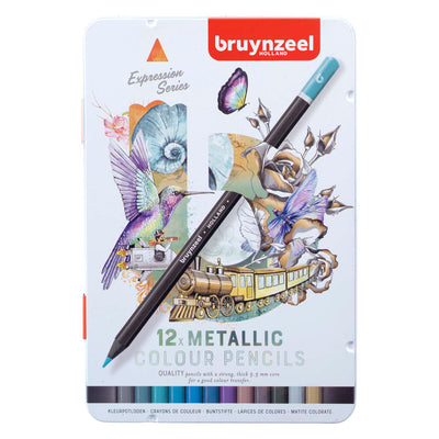 Bruynzeel expression kleurpotloden metallic tinten blik 12