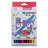 Bruynzeel Kids Super Point Felt -Ip Penne Set, 20 colori