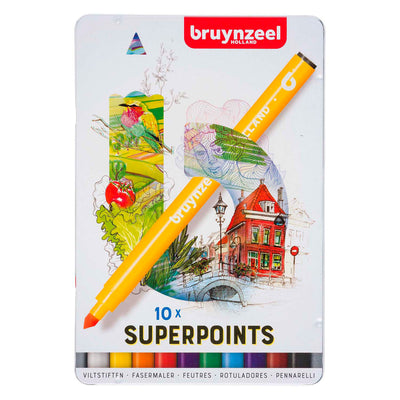 Bruynzeel Super Point Felt -Tip Penne Set 10