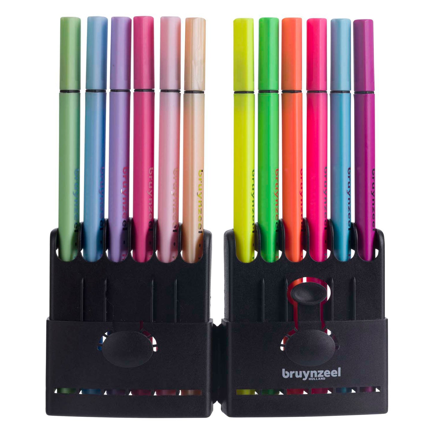 Bruynzeel Fineliner Set Neon pastel, 12 colores