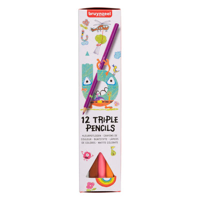 Matite a triplo a triplo Bruynzeel set 12