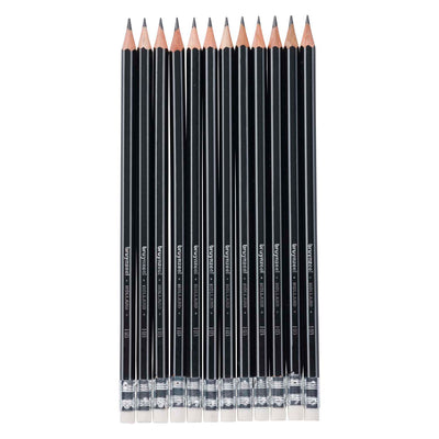 Teens Bruynzeel HB Grafite Pencil con set di gumtip 12