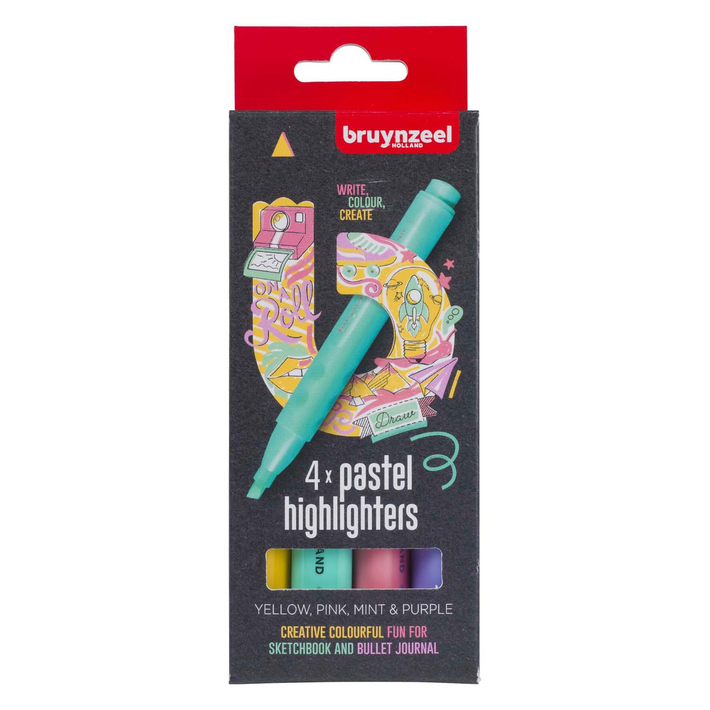 Bruynzeel Marking Pens Set pastel 4 colores