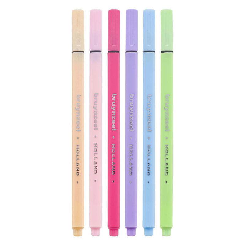 Bruynzeel fineliner set pastello 6 colori