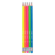Bruynzeel graphite pencil set Neon, 5 HB pencils with eraser