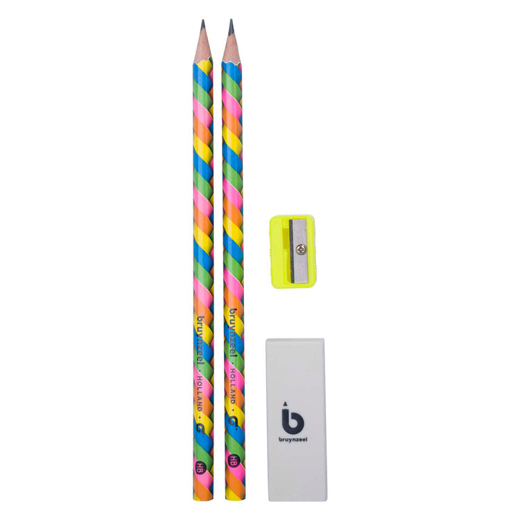 Juego de lápices de grafito de Bruynzeel neón