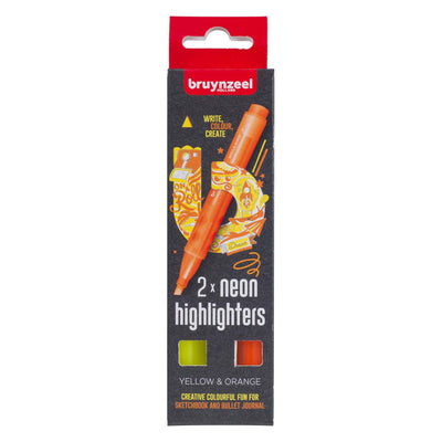 Penne di marcatura Bruynzeel Set 2 colori - giallo e arancione