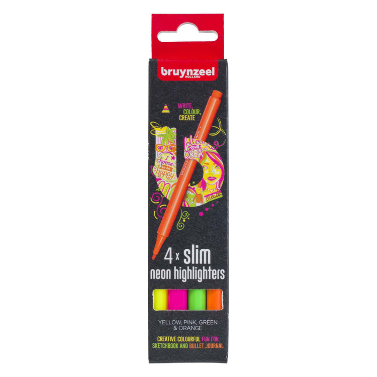 Bruynzeel Marking Pens Set estrecho 4 colores