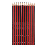 Bruynzeel hb grafietpotlood zwart rood - afbeelding 1