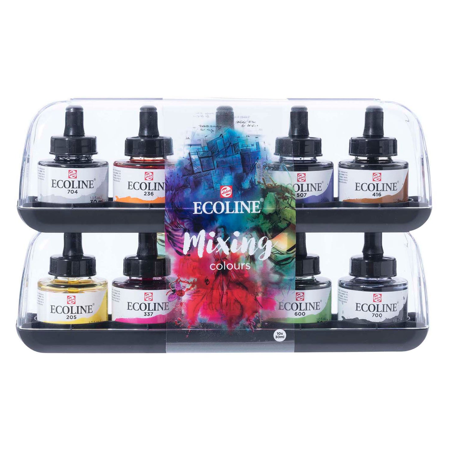 Mixtet ad acquerello liquido ecoline di Bruynzeel, 10x30ml