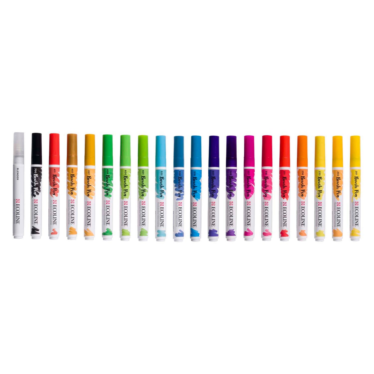 Ecoline brush pen set landschappen, 20 kleuren