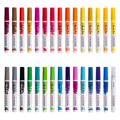 Pennello a pennello per ecoline Bruynzeel set primario, 30 colori