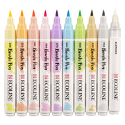 Bruynzeel ecoline brush pen set pastel, 10 kleuren - afbeelding 3