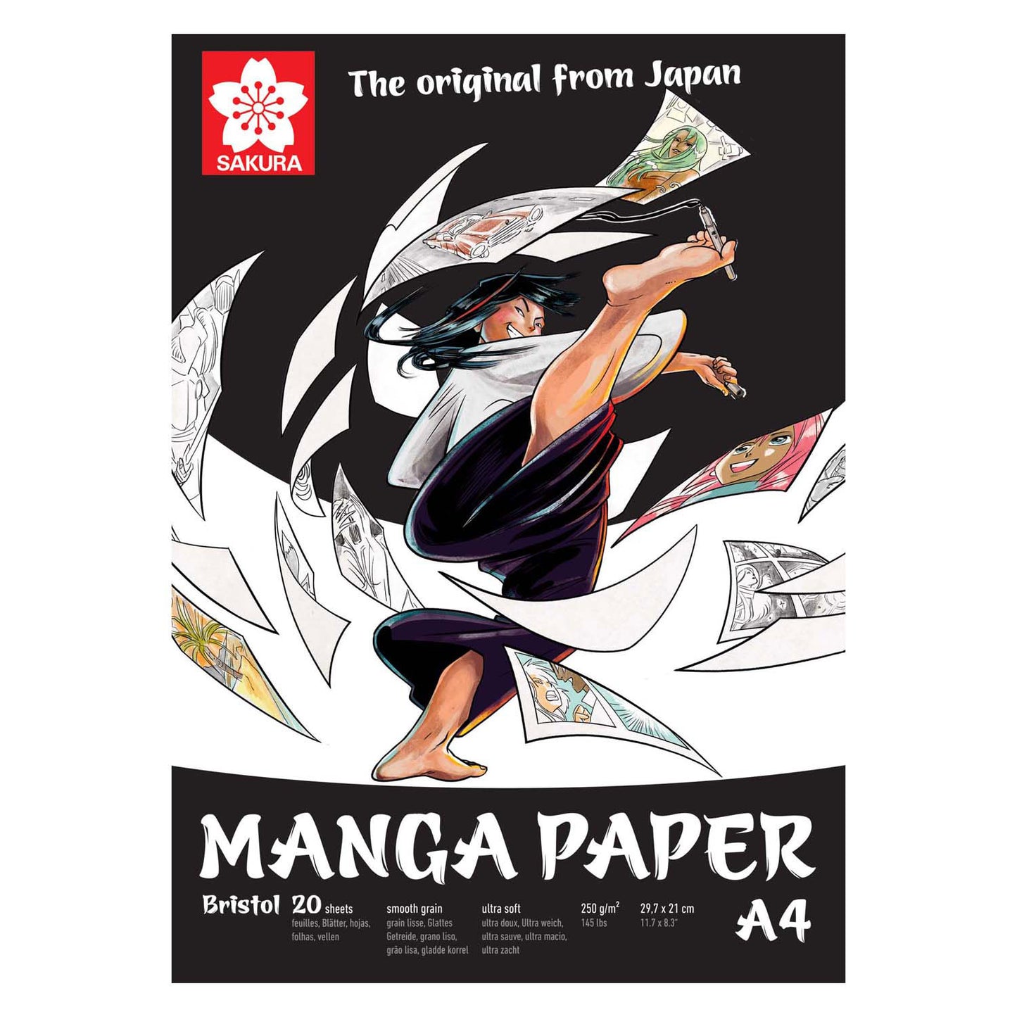Carta manga Sakura A4, 250 g, 20 fogli
