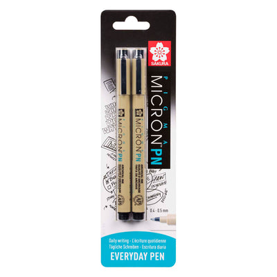 Sakura Blister Card Pigma Micron PN Black, 2 pezzi
