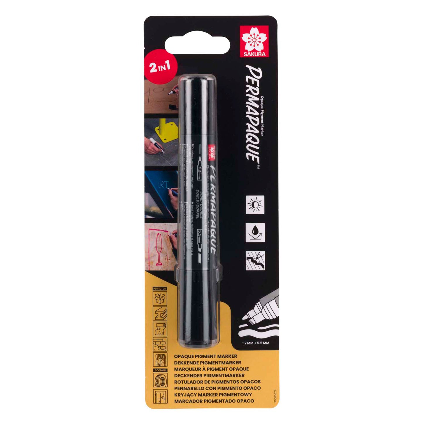 Sakura Permapaque Doble Point Negro