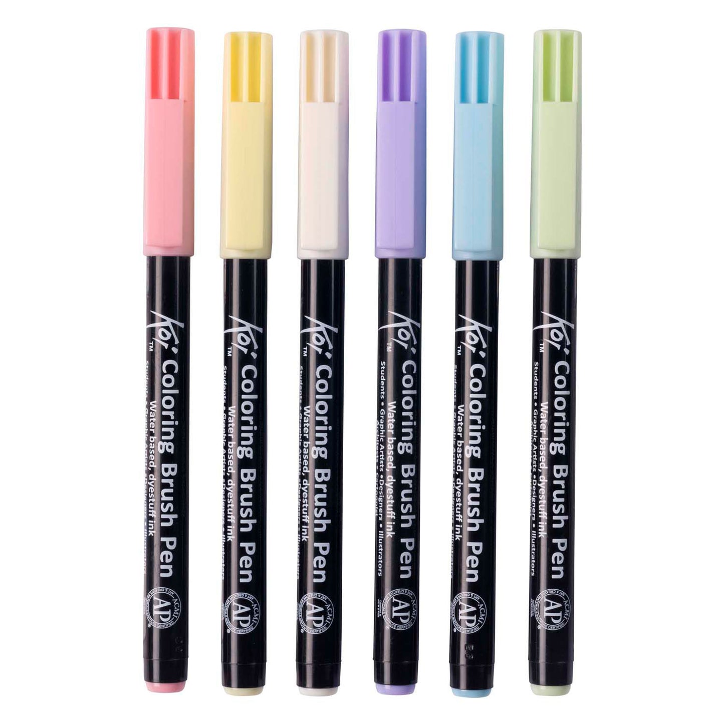 Sakura koi da colorare pennellata set di penna pastello, 6 colori