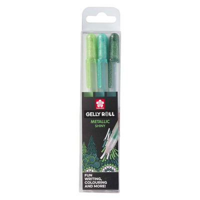Sakura gelly roll metallic set 3 gelpennen forest