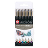 Sakura pigma micron 05 bolsillo con 6 colores básicos