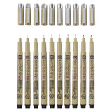 Sakura Pigma Micron Pouch 10 Fineliners Black - afbeelding 1
